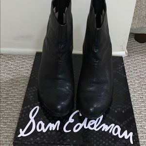 Sam Edelman Black Leather Booties